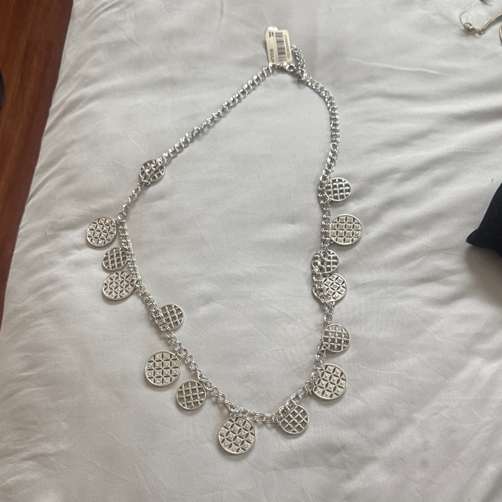 Silver Coin Charm Necklace - Women's Jewelry